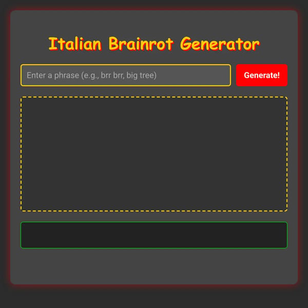 Italian Brainrot Generator
