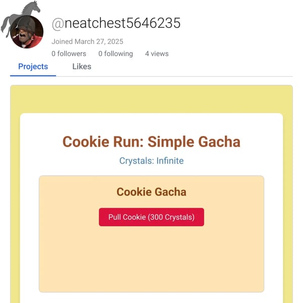 User Profile Page on WebSim