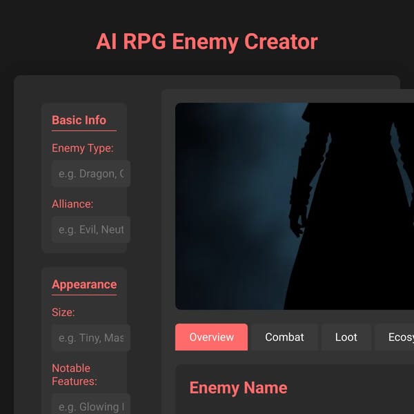 AI RPG Enemy Creator
