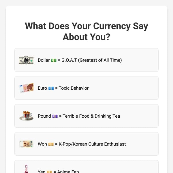 Currency Personality Quiz