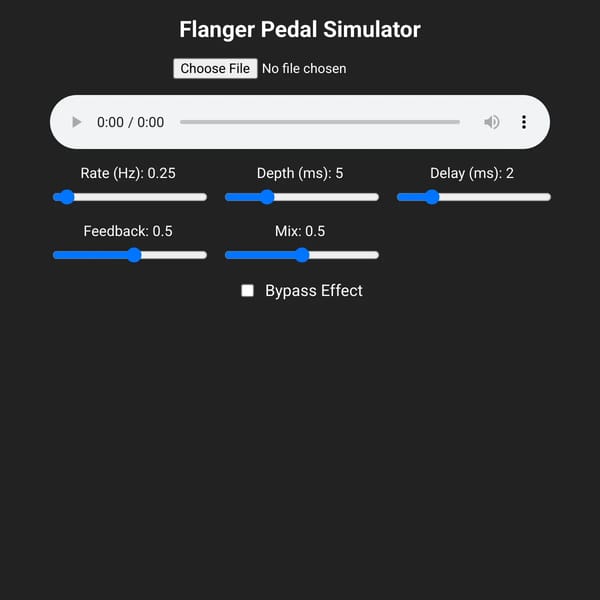 Flanger Pedal Simulator