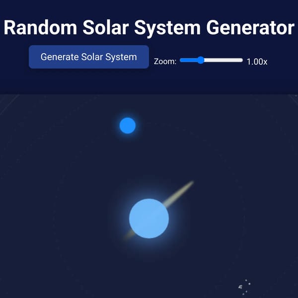 Random Solar System Generator