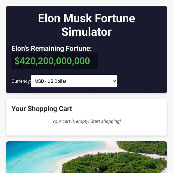 Elon Musk Fortune Simulator