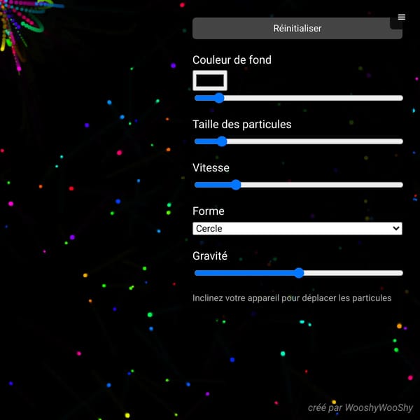 Simulation de Particules Interactive