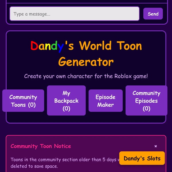 Dandy's World Toon Generator