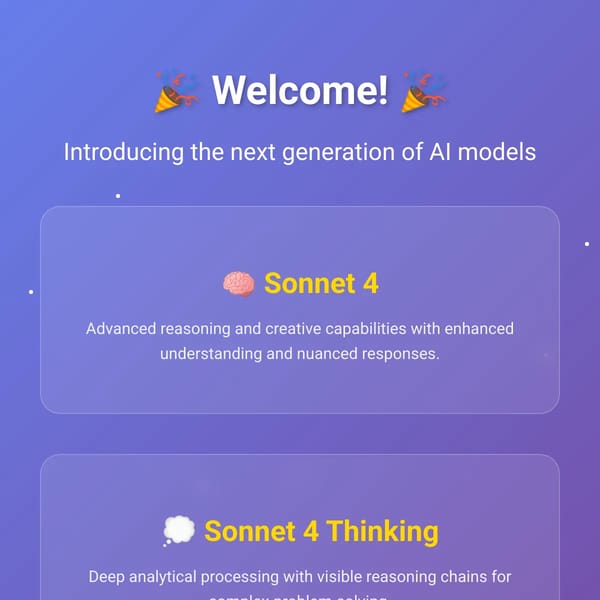 Welcome Sonnet 4 & Sonnet 4 Thinking