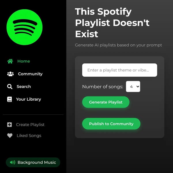 This Spotify Playlist Doesn't Exist