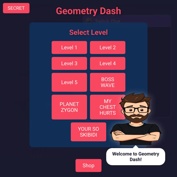 Geometry Dash but i added more stuff