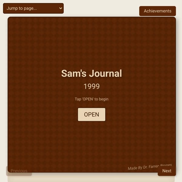 Sam's 1999 Journal