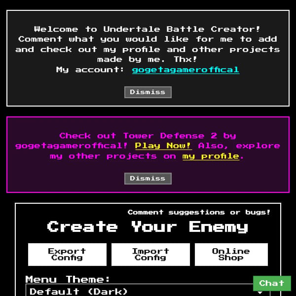 Undertale Battle Creator (v2)
