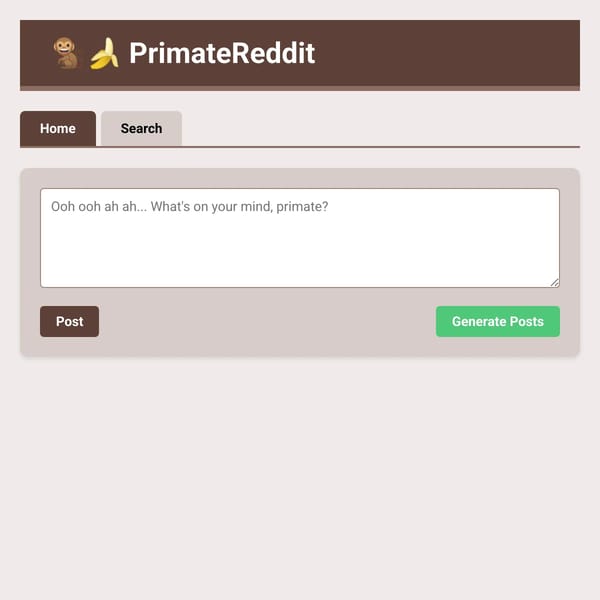 PrimateReddit - Primate Social Platform