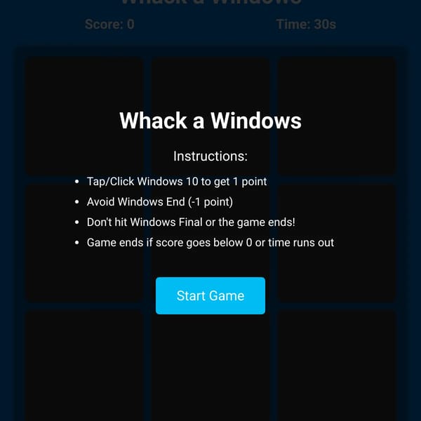 Whack a Windows