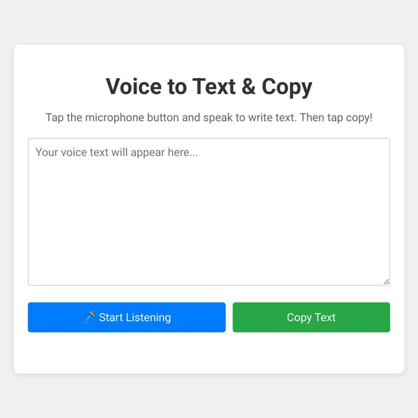 Voice to Text & Copy