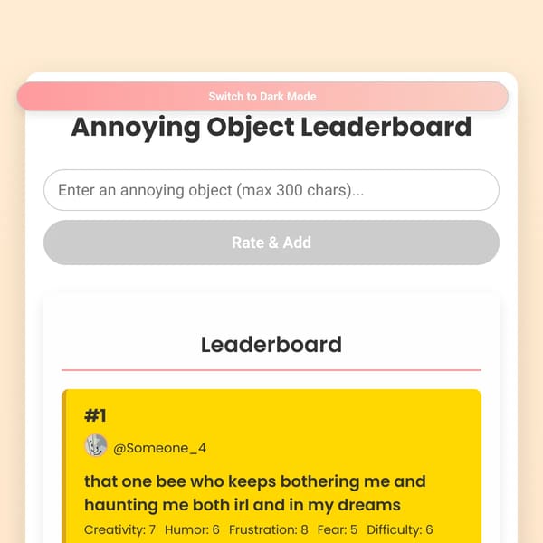 Annoying Leaderboard