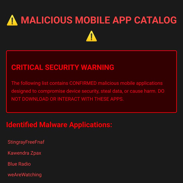 Mobile Virus App Database