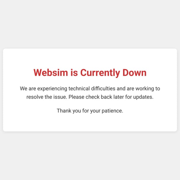 Websim Status