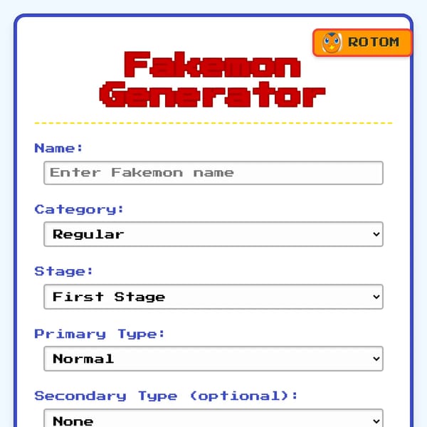 Fakemon Generator