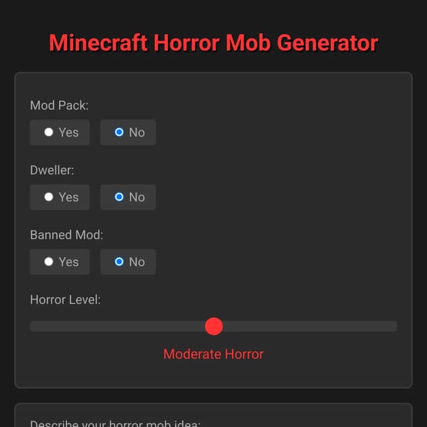 Horror Mod Generator with dumb ai