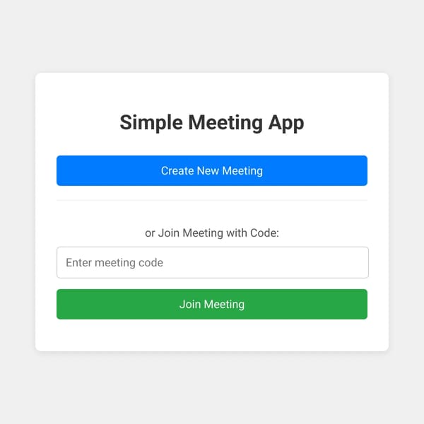 Simple Meeting App