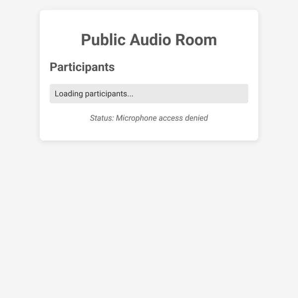 Public Audio Call
