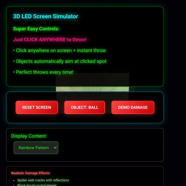 3D LED Screen Simulator