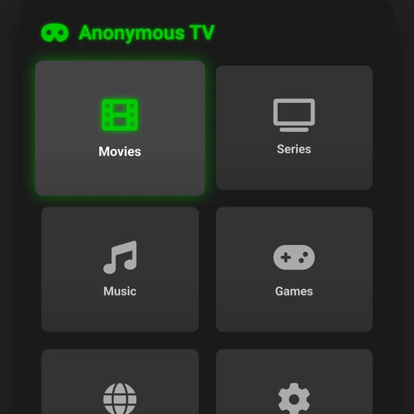 Anonymous TV Menu