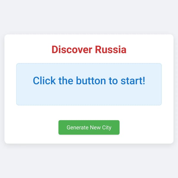Random Russian City Generator