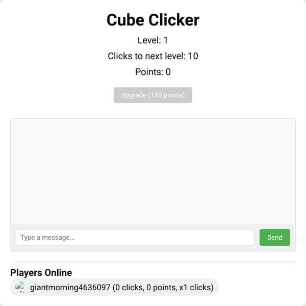 Multiplayer Cube Clicker