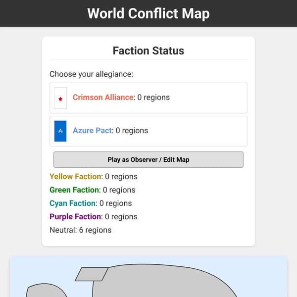 Interactive World Conflict Map