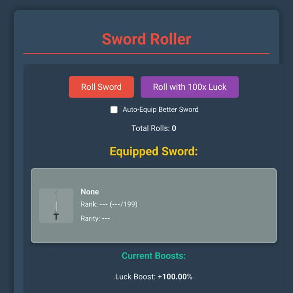 Sword Roller RNG