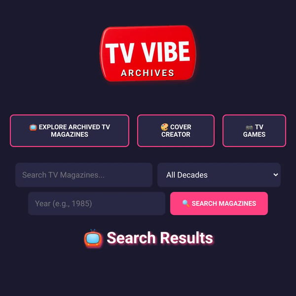 TV Vibe Archive/Cover Creator 