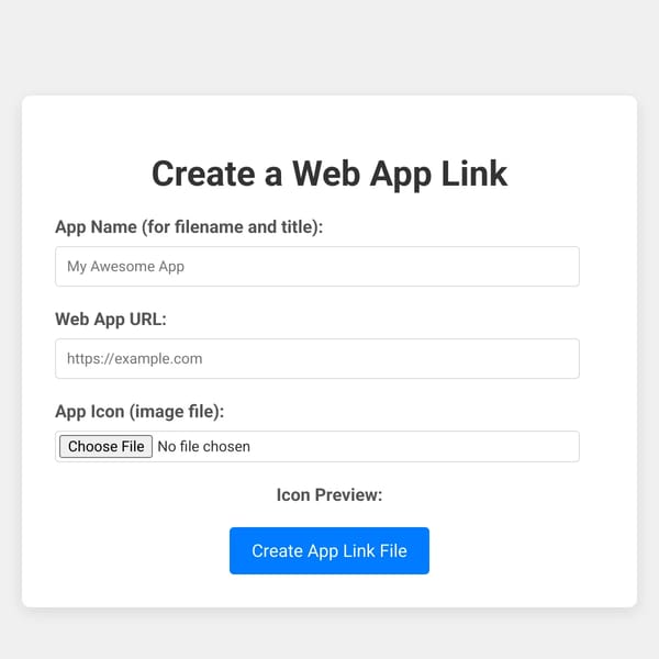 Web App Link Creator
