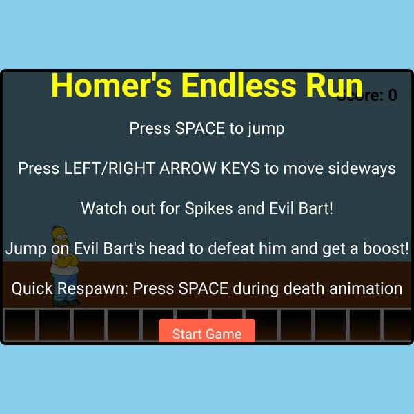 Homer's Endless Run
