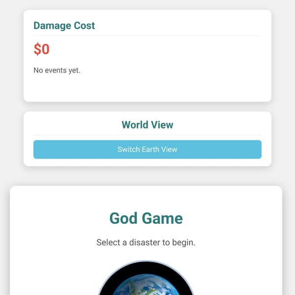 God simulator (first post and may be glitched)