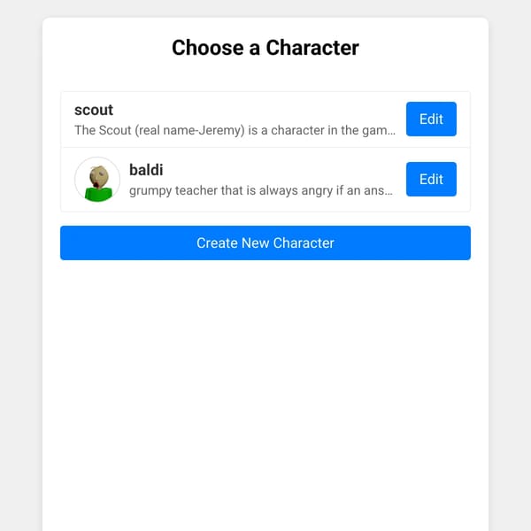 Chat with characters AI