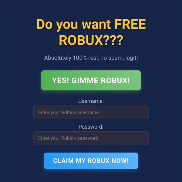 Free Robux? (This is a joke)