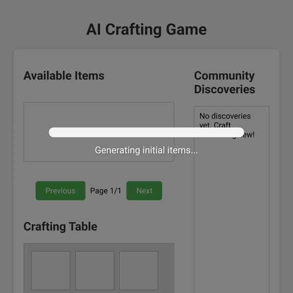 [Community discoveries] AI Crafting Game