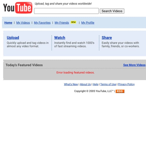 YouTube - August 2005