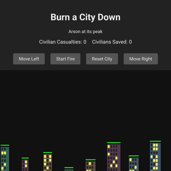 Burn a City Down Simulator