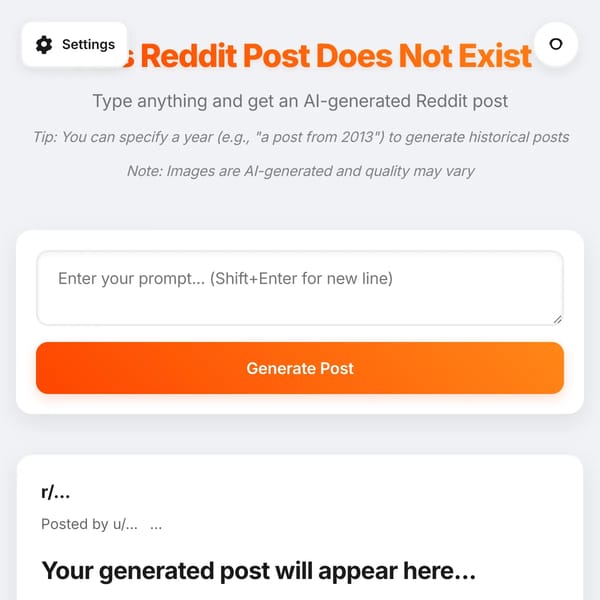 This Reddit Post Does Not Exist