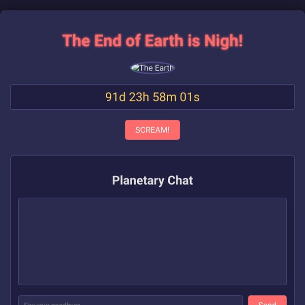 The End of Earth