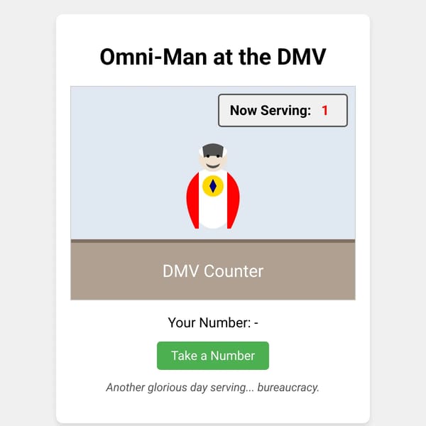 Omni-Man at the DMV