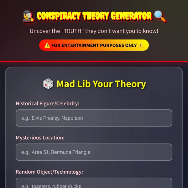 Conspiracy Theory Generator 