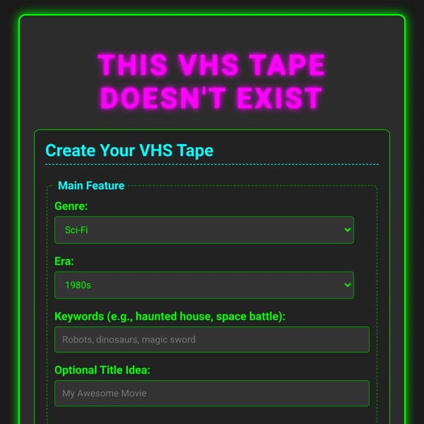 This VHS Tape Doesn't Exist