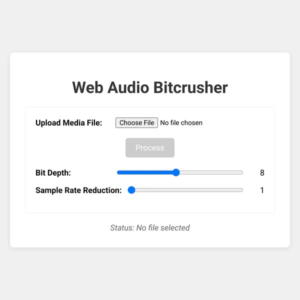 Web Audio Bitcrusher (but with MP4's) credits to @greencore