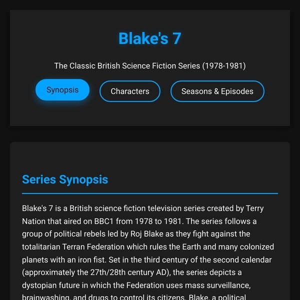 Blake's 7 - Classic British Sci-Fi Series