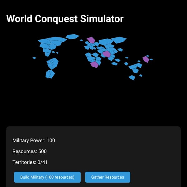 World Conquest Simulator