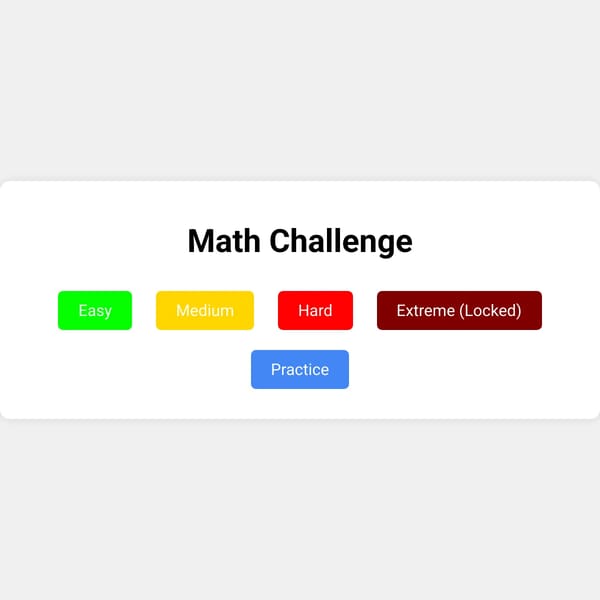 Math Challenge Game