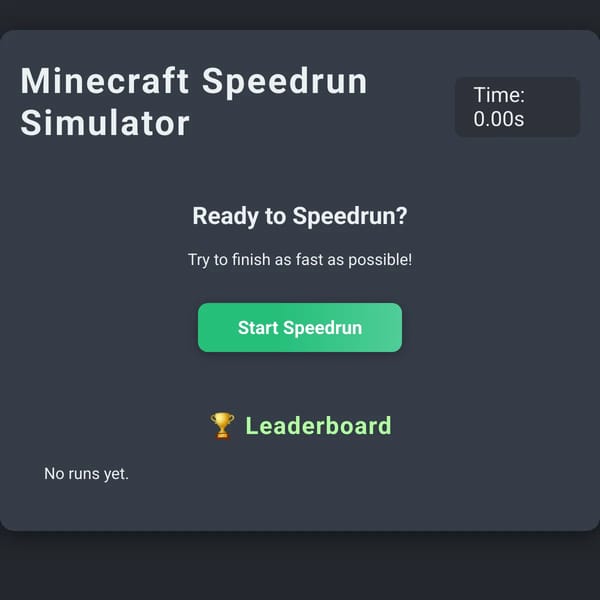 Minecraft Speedrun Simulator(In Alpha 1.3)