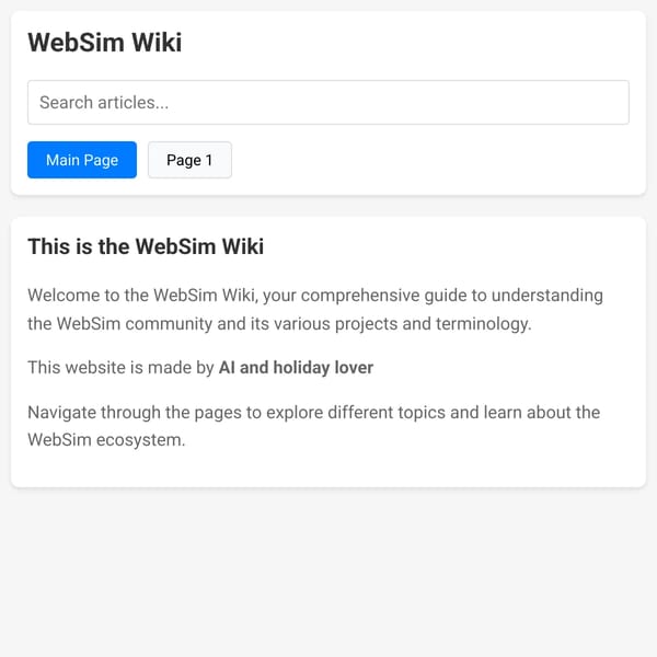 WebSim Wiki